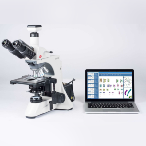 microscope & laptop image